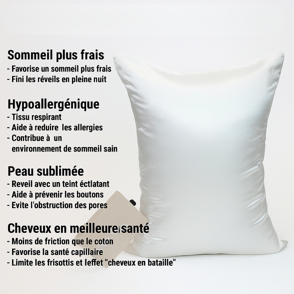 Taie d'oreiller en soie